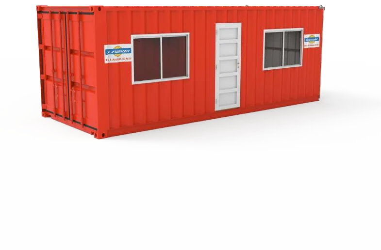 Módulo habitacional rojo